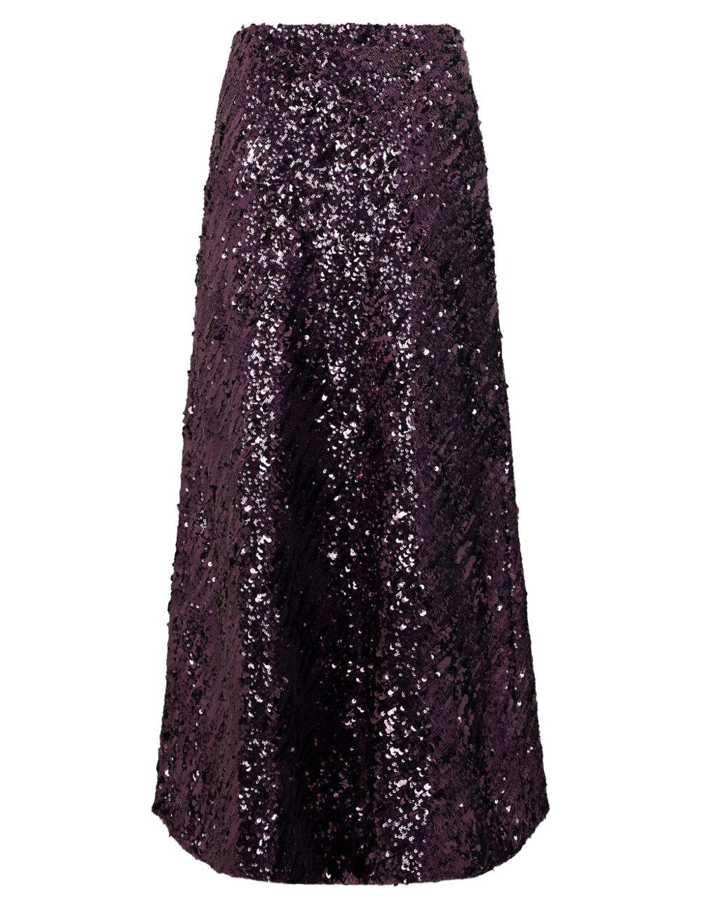 Gonna lunga con paillettes in viola Rabanne - donna 