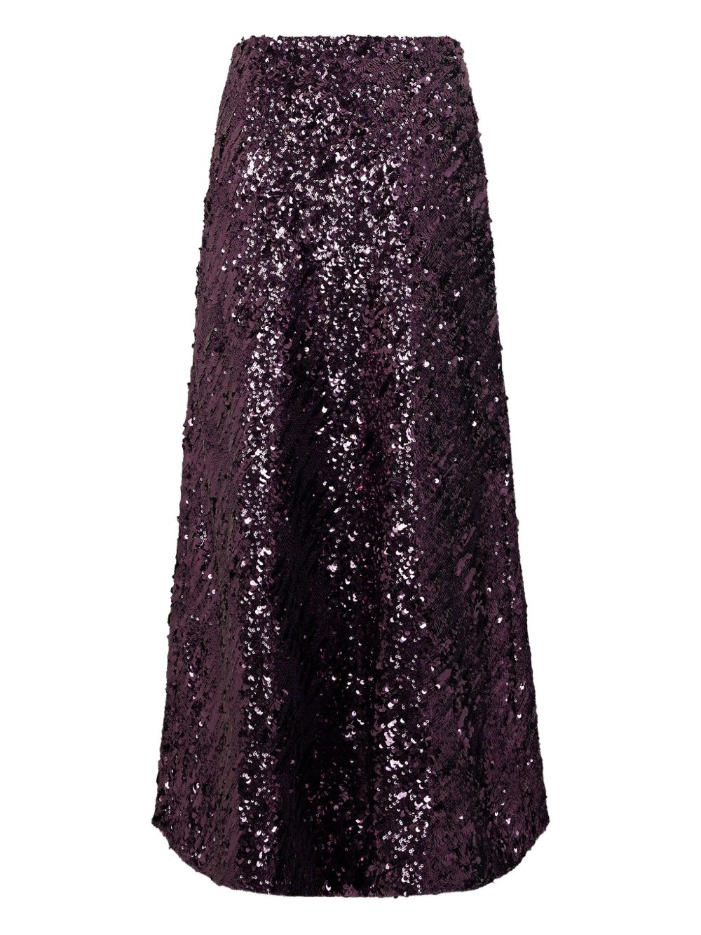 Gonna lunga con paillettes in viola Rabanne - donna 