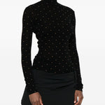 Maglione con borchie in nero Rabanne - donna 