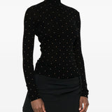 Maglione con borchie in nero Rabanne - donna 