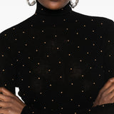 Maglione con borchie in nero Rabanne - donna 