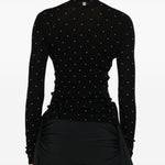 Maglione con borchie in nero Rabanne - donna 