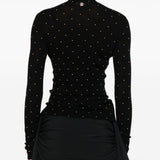 Maglione con borchie in nero Rabanne - donna 