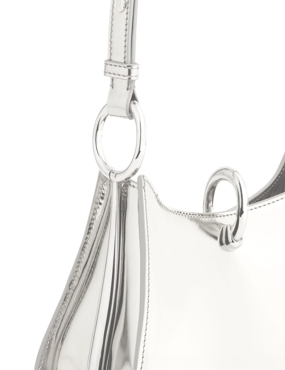 Borsa con dettaglio ad anello in argento Rabanne - donna 