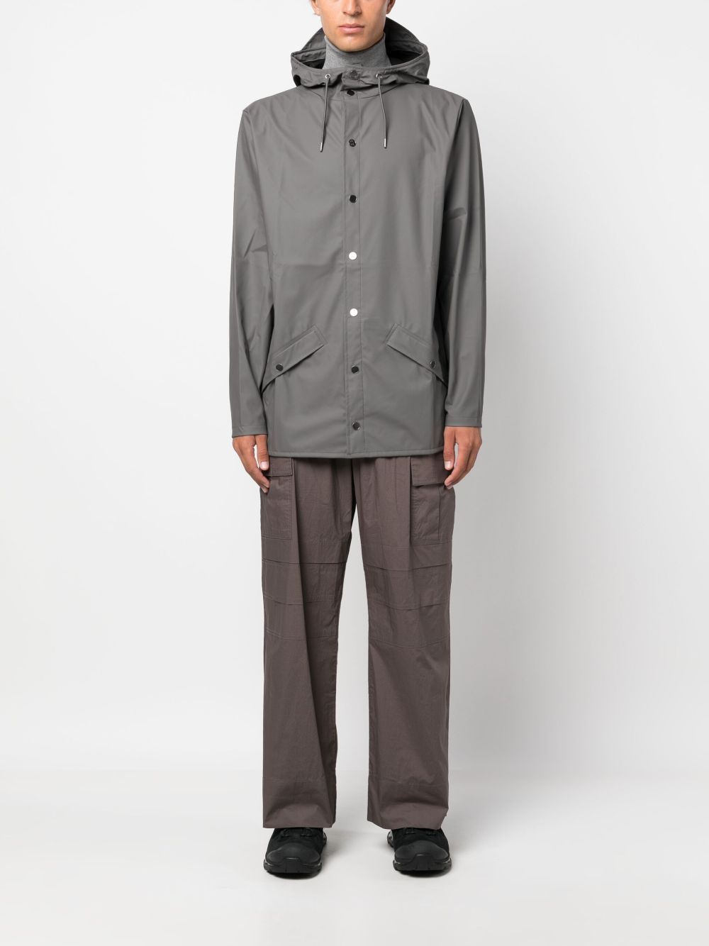 Parka con cappuccio in grigio Rains - uomo 