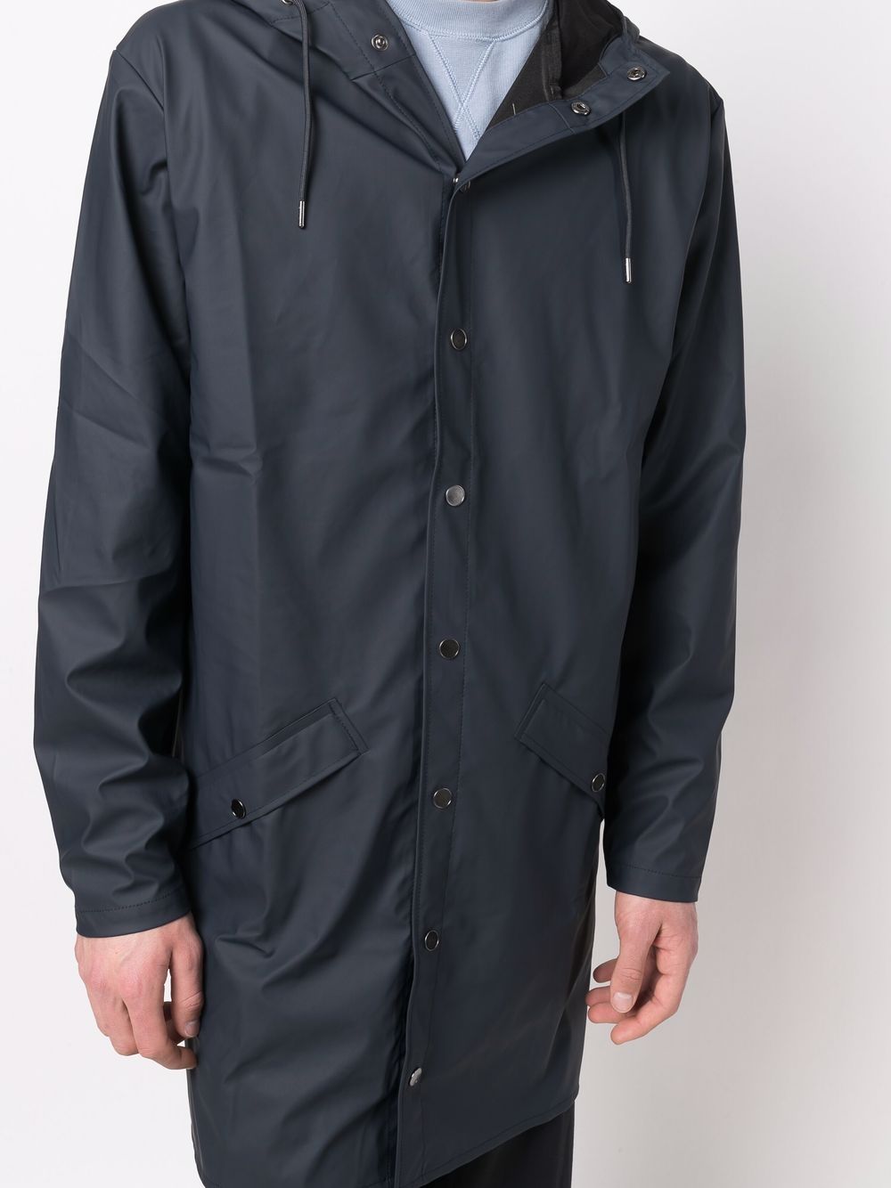 Impermeabile con cappuccio in blu Rains - uomo 