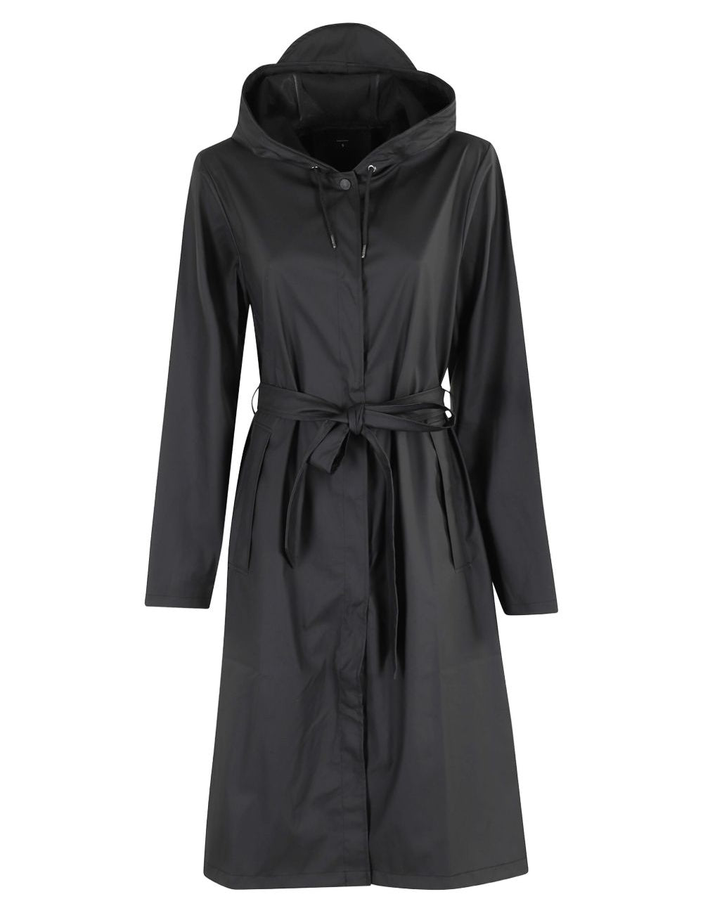 Giacca A-Line W lunga in nero Rains - uomo 