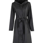 Giacca A-Line W lunga in nero Rains - uomo 