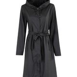 Giacca A-Line W lunga in nero Rains - uomo 