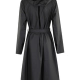 Giacca A-Line W lunga in nero Rains - uomo 