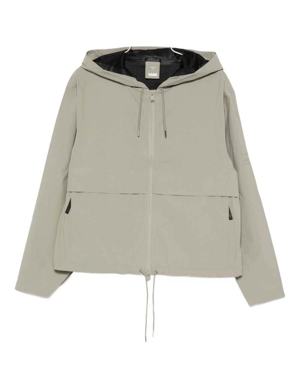 Giacca con cappuccio e zip in grigio Rains - donna 
