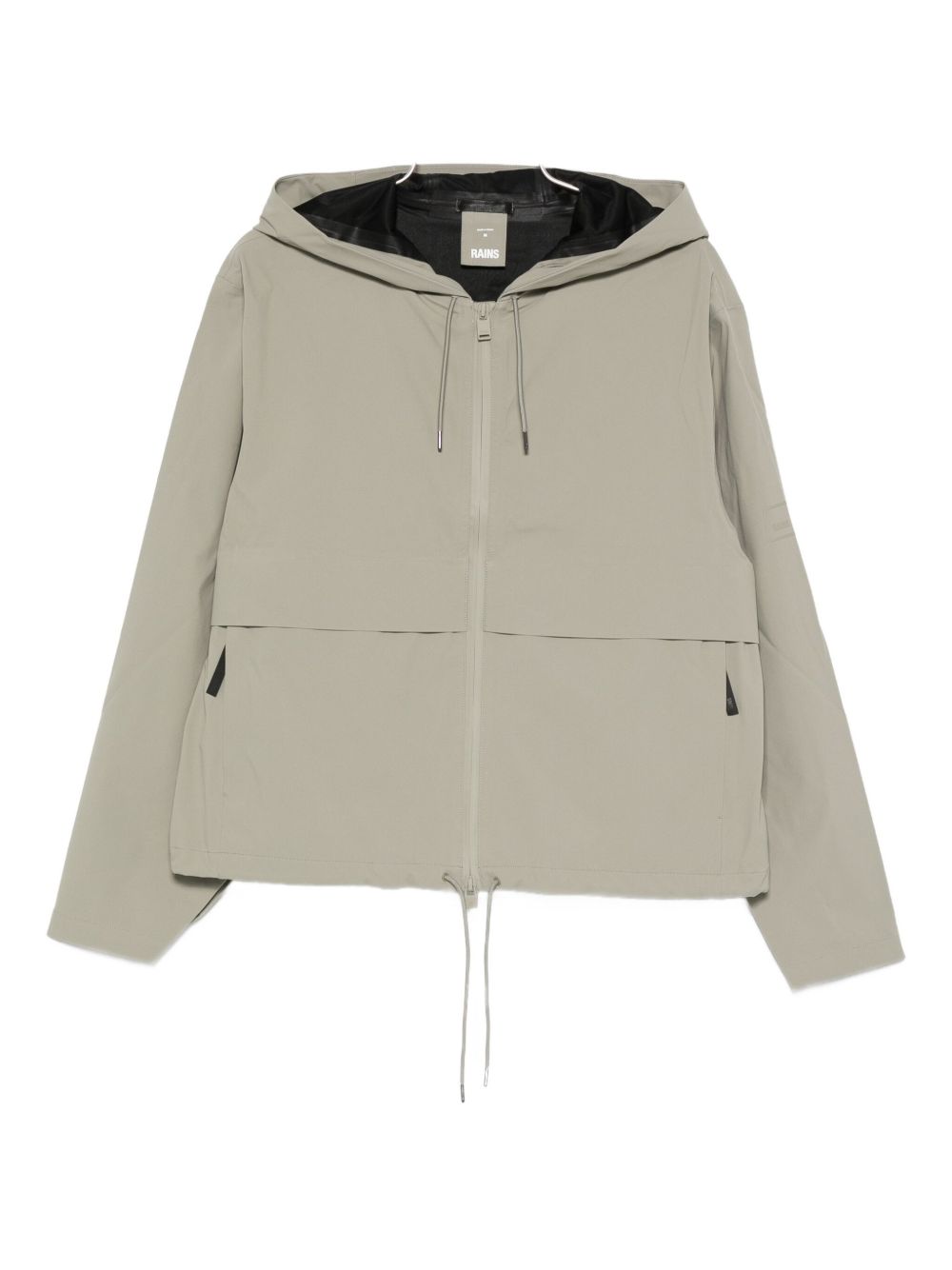 Giacca con cappuccio e zip in grigio Rains - donna 