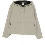 Giacca con cappuccio e zip in grigio Rains - donna 