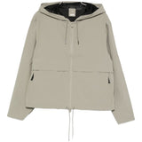 Giacca con cappuccio e zip in grigio Rains - donna 