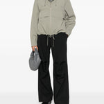 Giacca con cappuccio e zip in grigio Rains - donna 