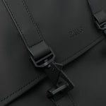 Zaino con logo msn in rilievo in nero Rains - unisex 