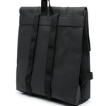 Zaino con logo msn in rilievo in nero Rains - unisex 
