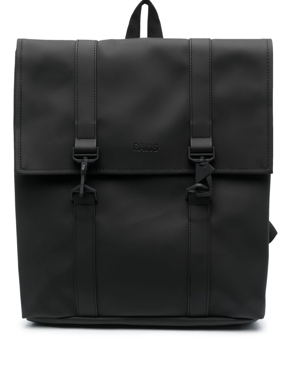 Zaino con logo msn in rilievo in nero Rains - unisex 