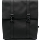 Zaino con logo msn in rilievo in nero Rains - unisex 