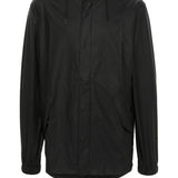 Parka rivestito con cappuccio e coulisse  in nero Rains - uomo 