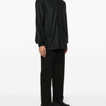 Parka rivestito con cappuccio e coulisse  in nero Rains - uomo 