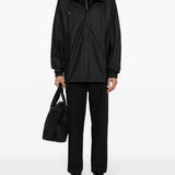 Parka rivestito con cappuccio e coulisse  in nero Rains - uomo 