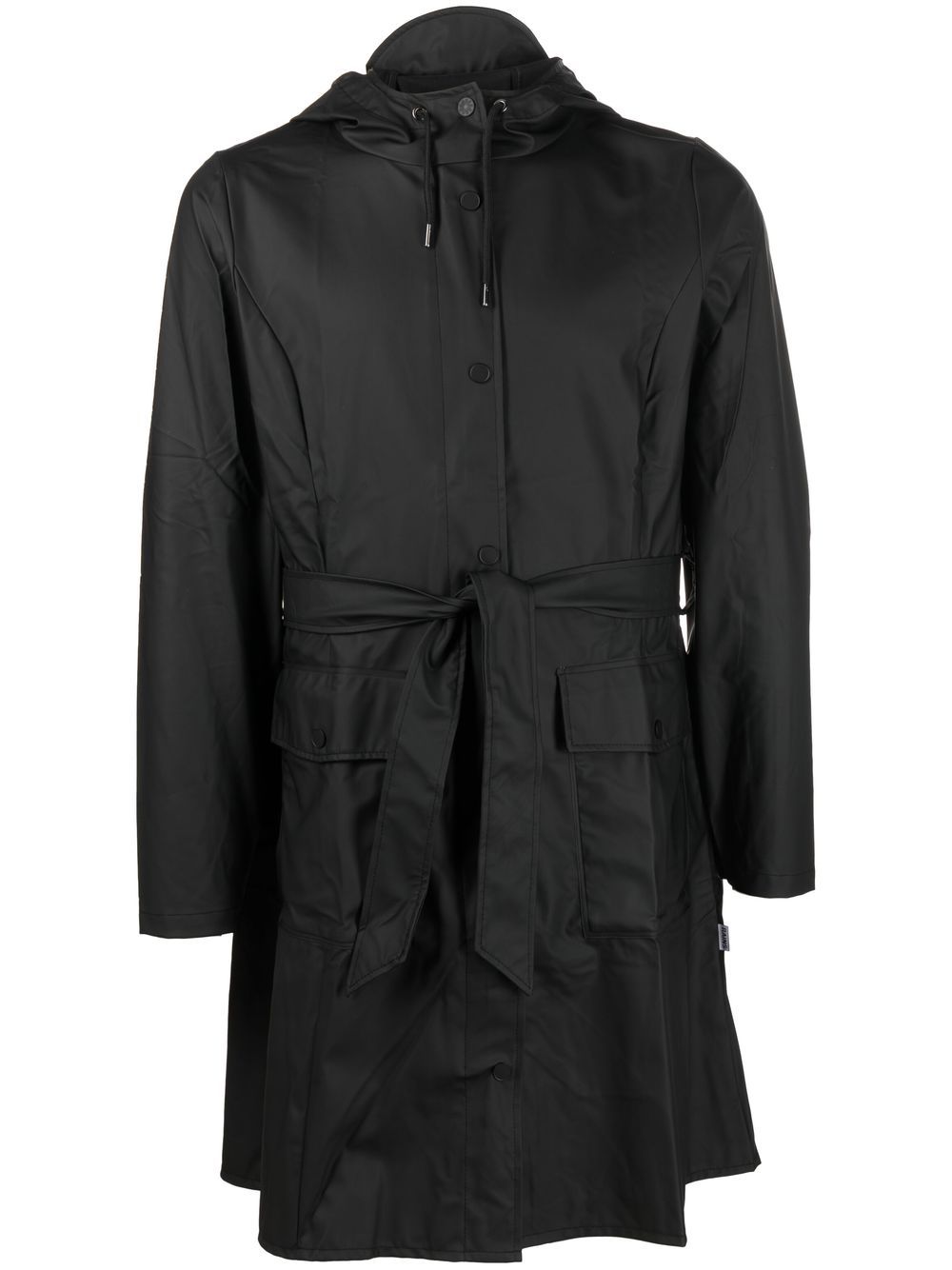 Impermeabile con cappuccio in nero - RAINS uomo 