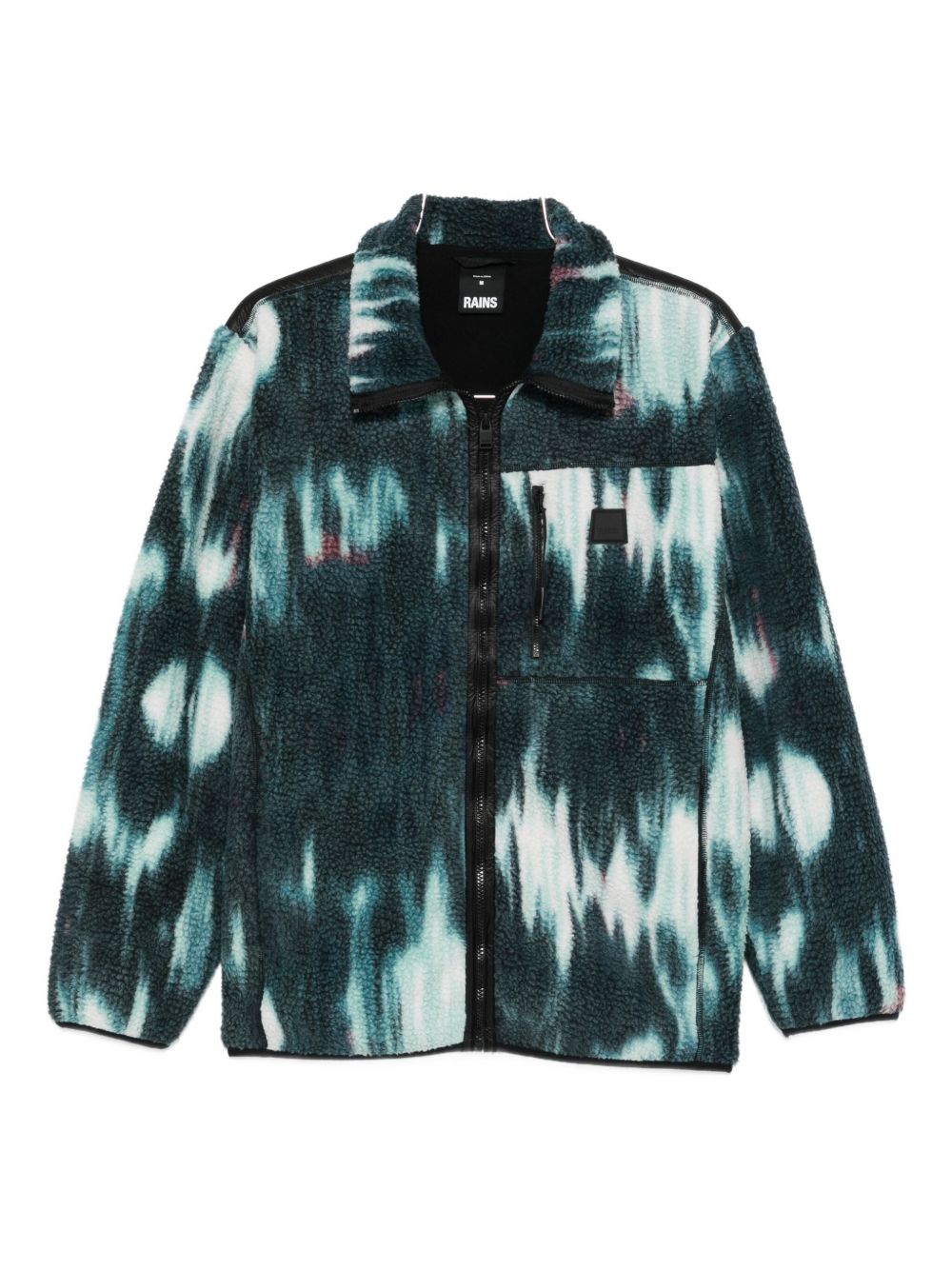 Giacca con fantasia tie dye in blu Rains - uomo 