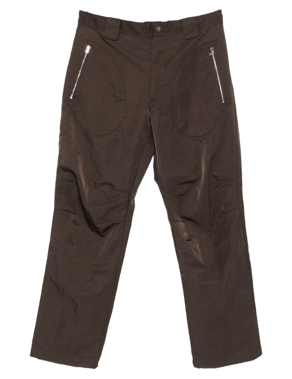 Pantaloni con zip in marrone Ranra - uomo 