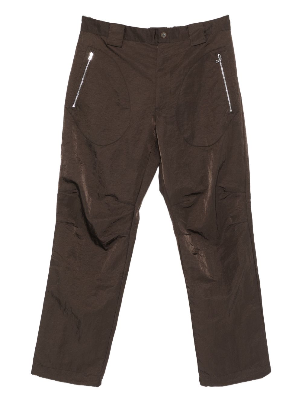 Pantaloni con zip in marrone Ranra - uomo 