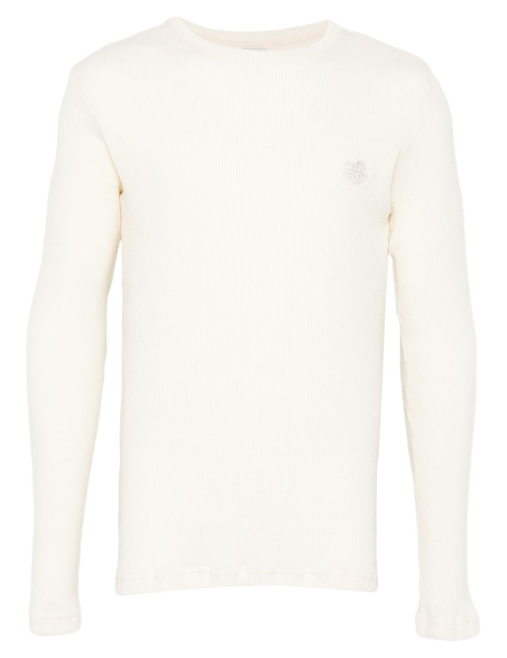 T-shirt a maniche lunghe a coste in beige Ranra - uomo 