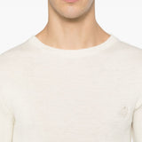 T-shirt a maniche lunghe a coste in beige Ranra - uomo 