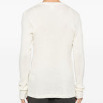 T-shirt a maniche lunghe a coste in beige Ranra - uomo 