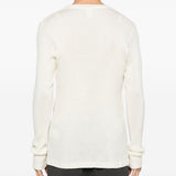 T-shirt a maniche lunghe a coste in beige Ranra - uomo 