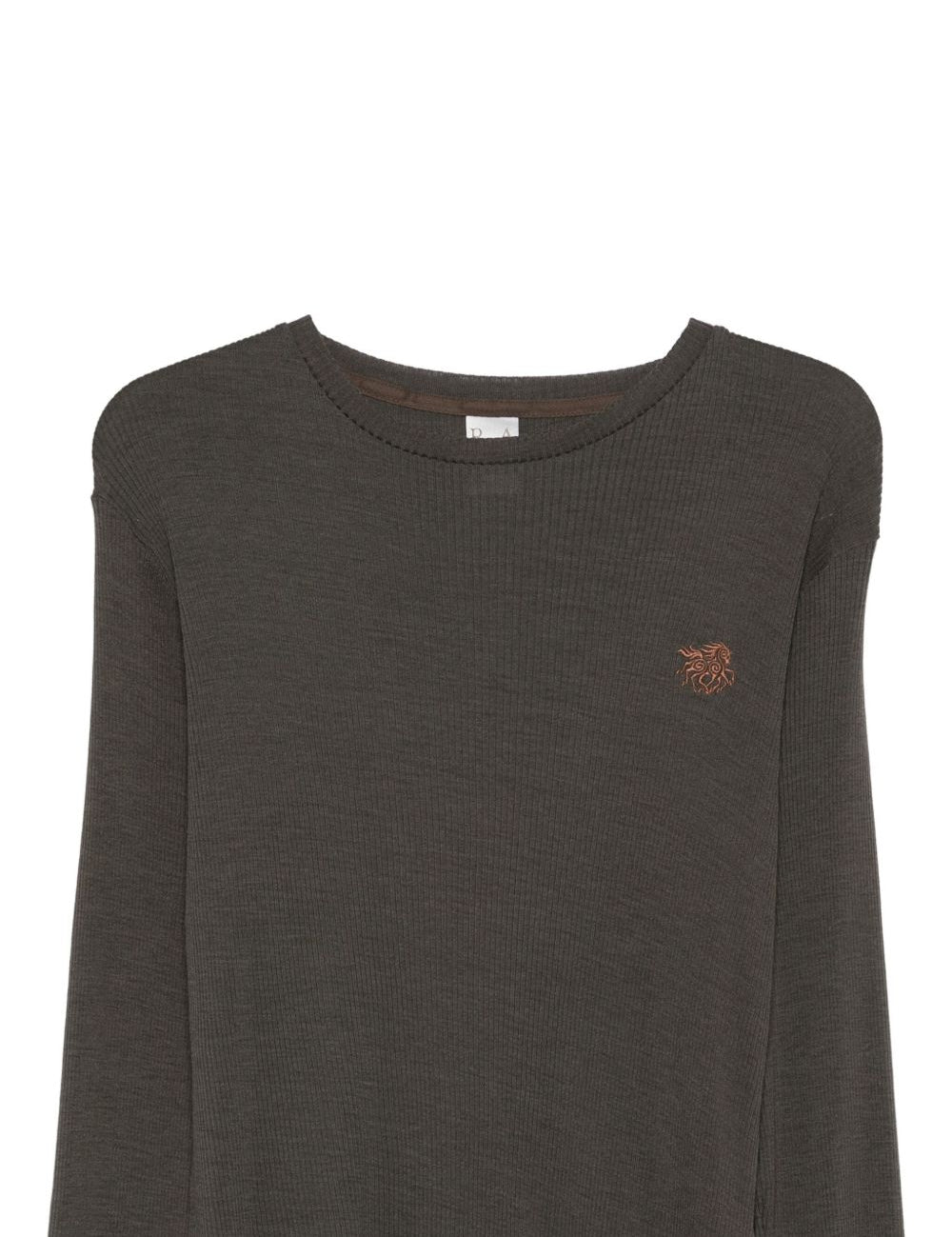T-shirt a maniche lunghe in marrone Ranra - uomo 