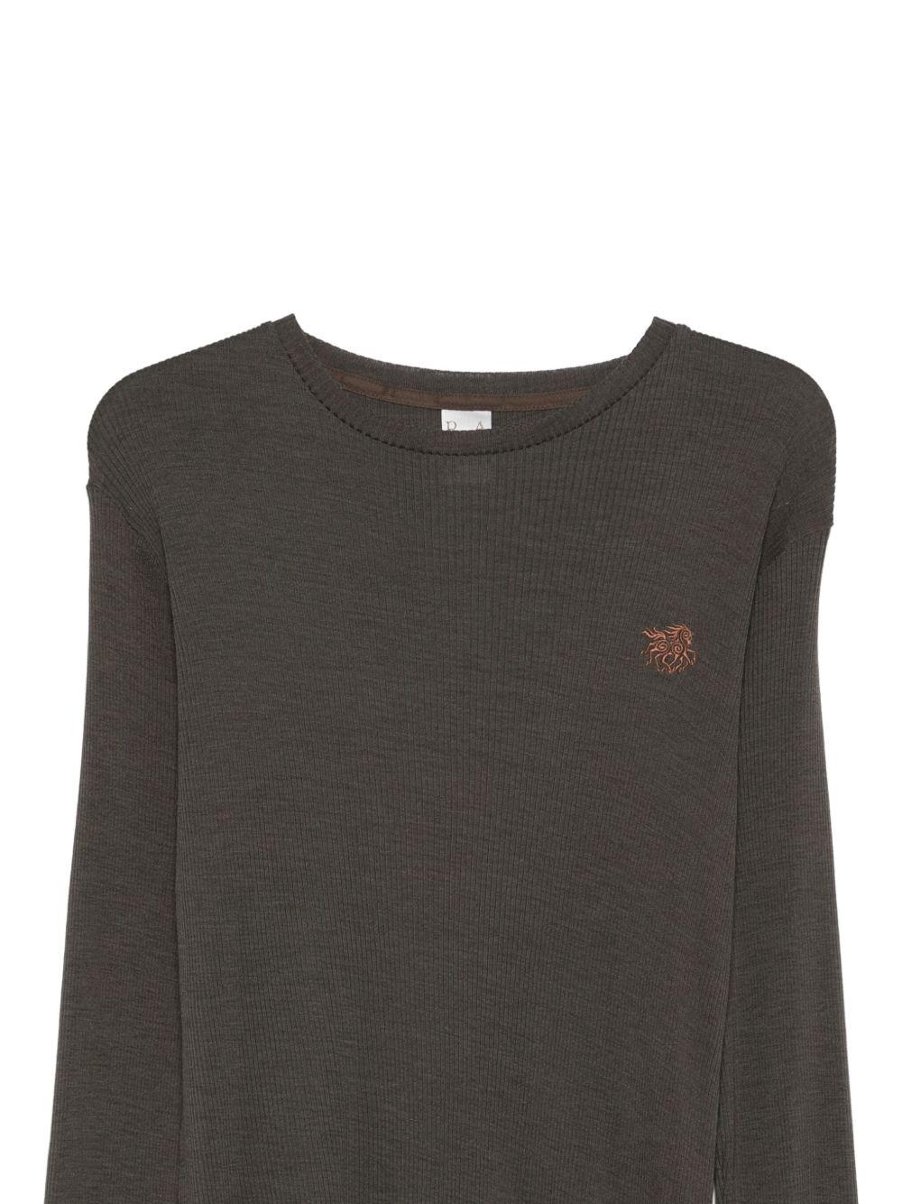 T-shirt a maniche lunghe in marrone Ranra - uomo 