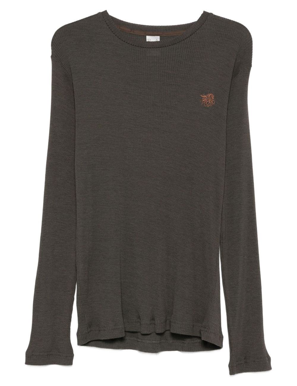 T-shirt a maniche lunghe in marrone Ranra - uomo 