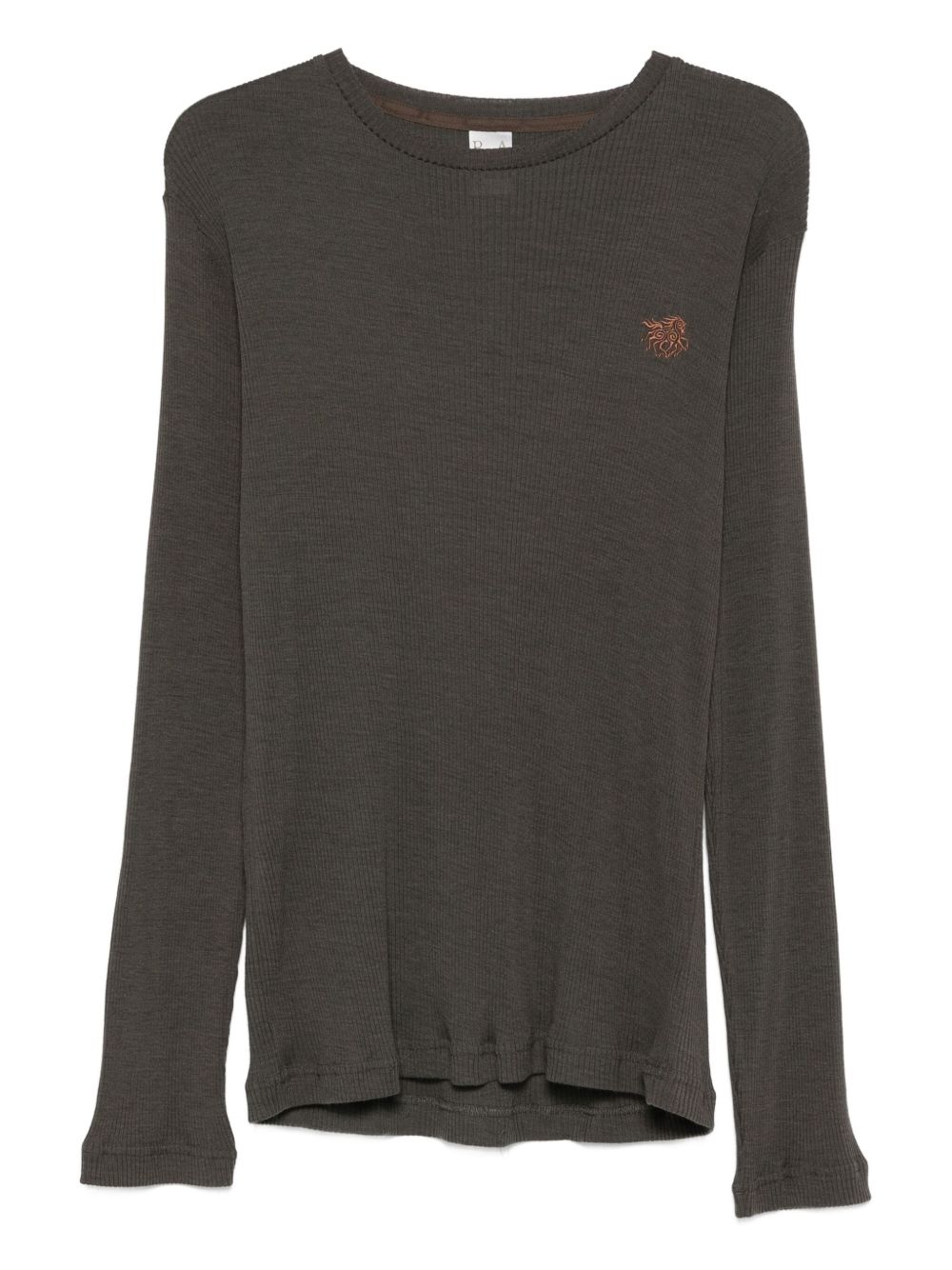 T-shirt a maniche lunghe in marrone Ranra - uomo 