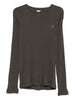 Men's Ranra long-sleeve T-shirt in brown