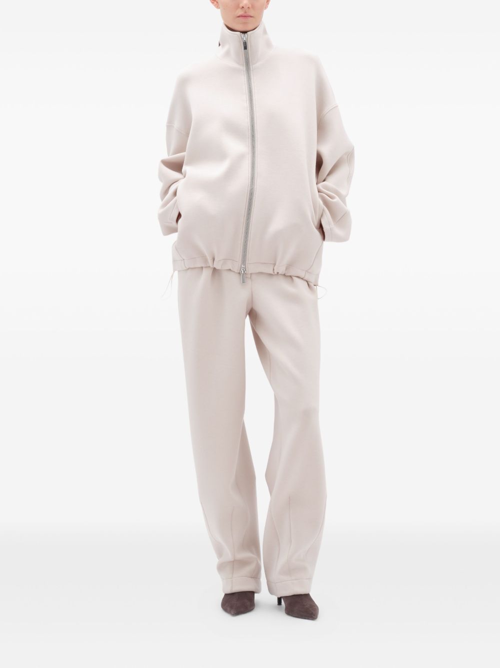 Felpa con zip in grigio ghiaccio Remain - donna 