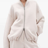 Felpa con zip in grigio ghiaccio Remain - donna 