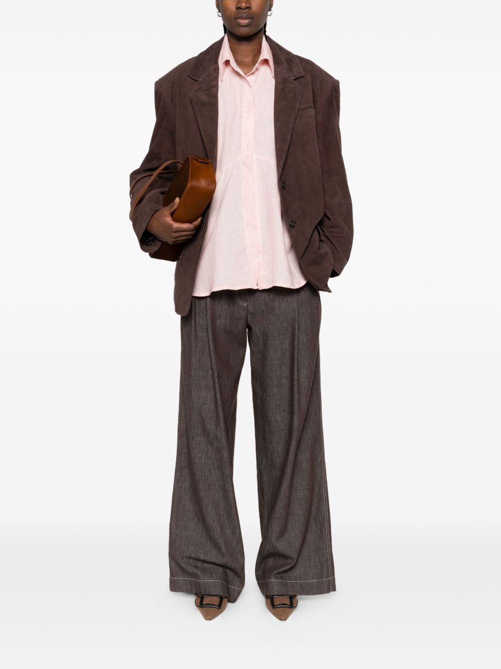 Blazer monopetto in marrone Remain - donna 