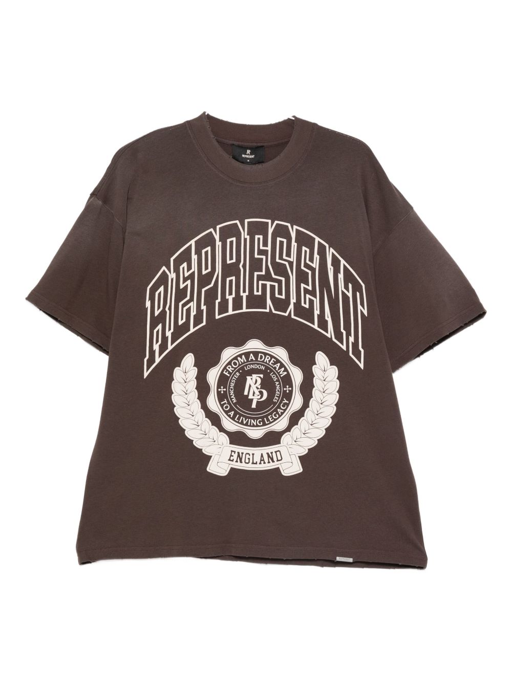 T-shirt con stampa grafica legacy in marrone Represent - uomo 