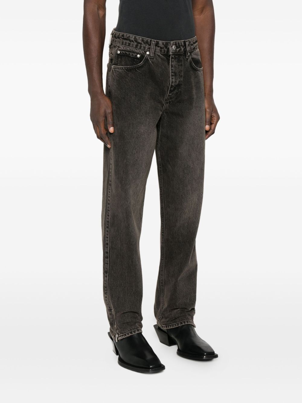 Jeans con zip in nero Represent - uomo 