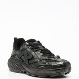 Sneakers storm runner con lacci in nero 