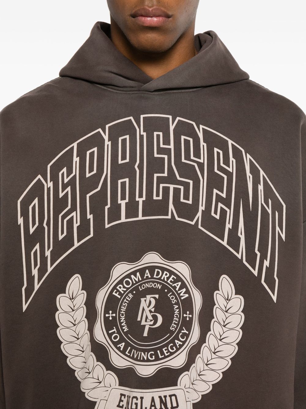 Felpa con cappuccio e logo in nero Represent - uomo 