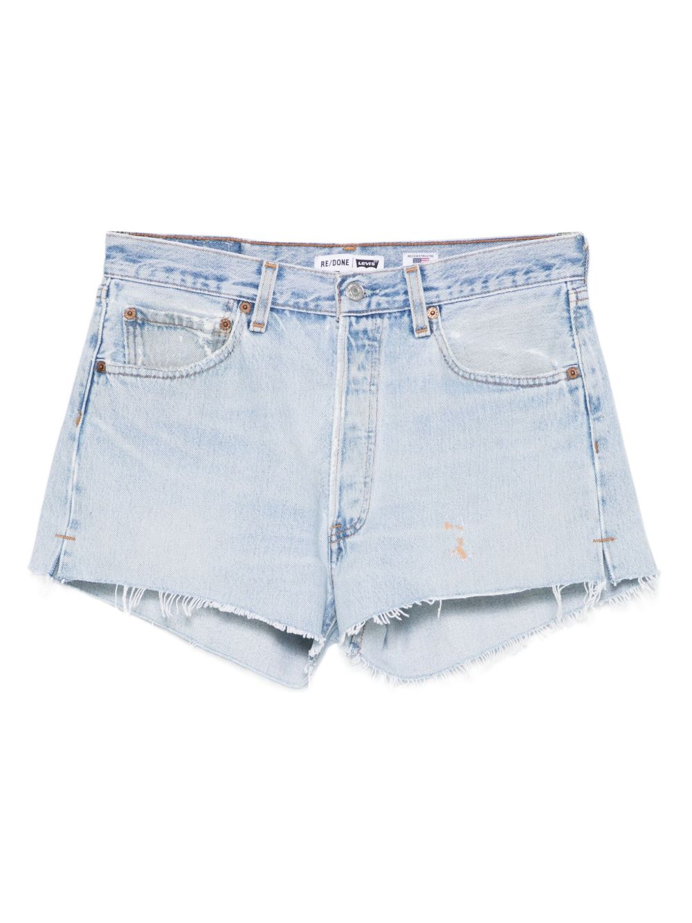 Pantaloncini in denim con bordi sfilacciati in blu Re/done - donna 