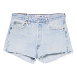 Pantaloncini in denim con bordi sfilacciati in blu Re/done - donna 
