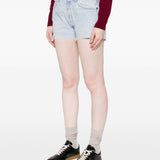Pantaloncini in denim con bordi sfilacciati in blu Re/done - donna 