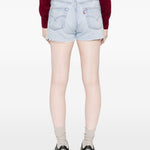 Pantaloncini in denim con bordi sfilacciati in blu Re/done - donna 
